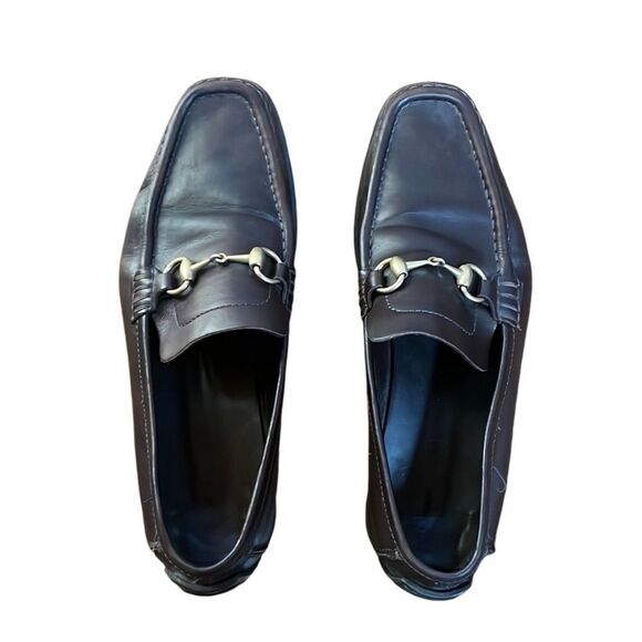 Gucci Mens Brown Horsebit Leather loafers size 9.5 D - Picture 4 of 7